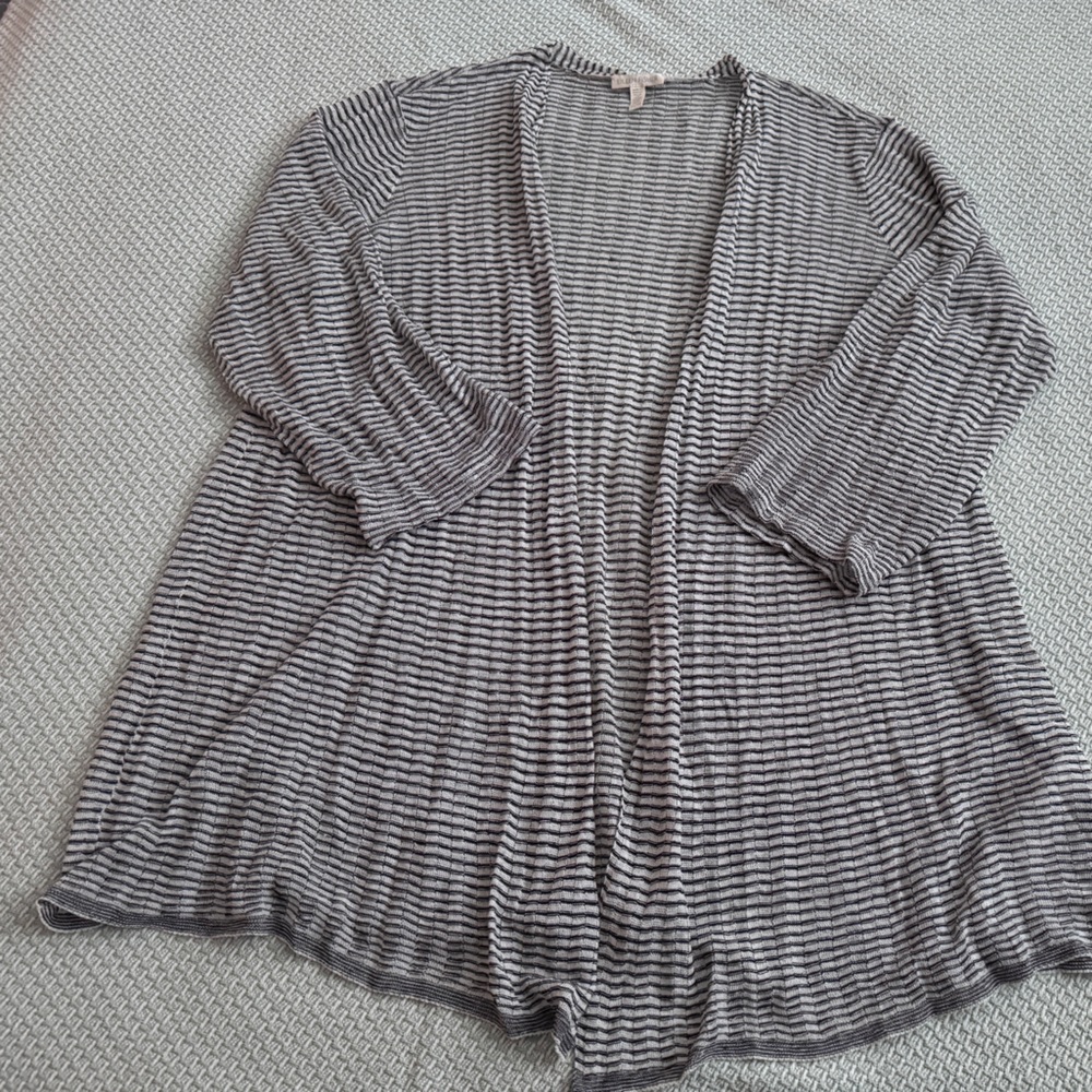 Eileen Fisher Linen 3/4 Sleeve Cardigan